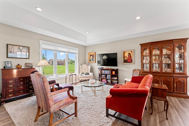 409 10th St NW, Dodge Center, MN 55927 - living area featuring wood finished floors and recessed lighting