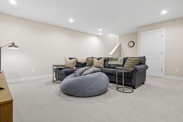 5068 Airlake Draw, Woodbury, MN 55129 - living area with recessed lighting, carpet floors, and baseboards