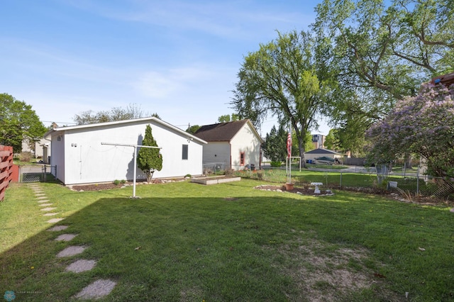 view of yard with a vegetable garden