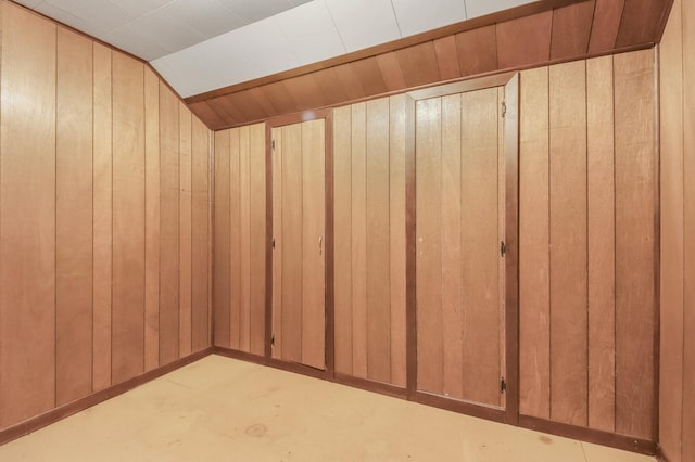 607 Wilson St, Downing, WI 54734 - interior space featuring wood walls