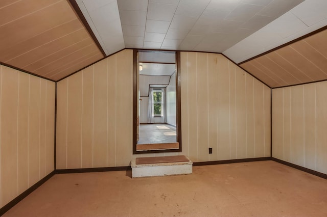 607 Wilson St, Downing, WI 54734 - additional living space with vaulted ceiling and baseboards