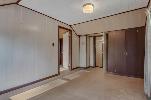 607 Wilson St, Downing, WI 54734 - basement featuring wooden walls