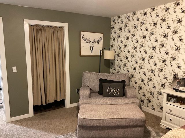 1218 8th Ave NW, Perham, MN 56573 - sitting room with carpet flooring and baseboards