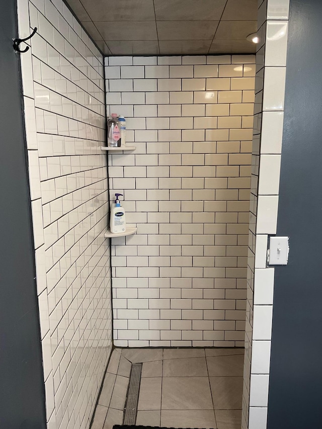 1218 8th Ave NW, Perham, MN 56573 - full bath featuring tile patterned floors and tiled shower