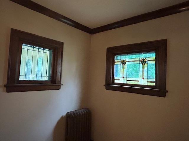 detailed view of radiator heating unit