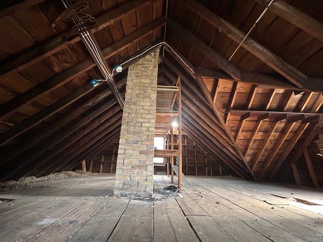 view of attic