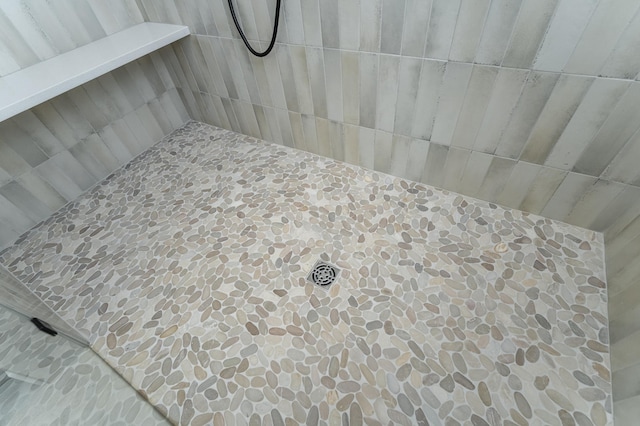 bathroom view of a tile shower