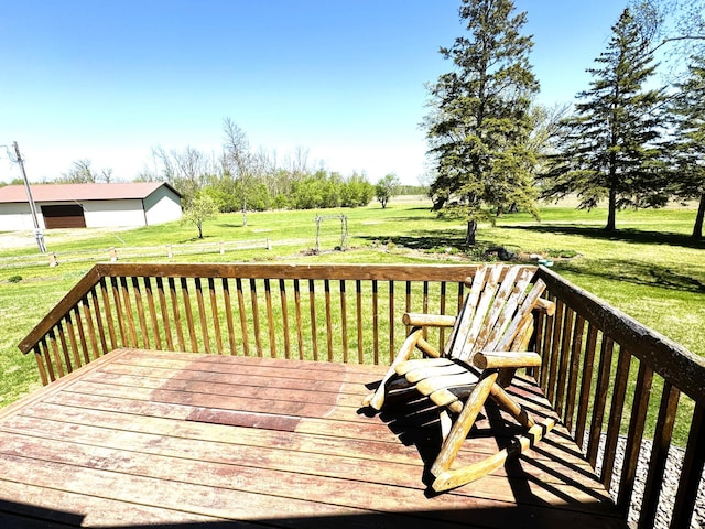 35918 410th Ave SE, Queen Twp, MN 56542 - deck featuring a lawn