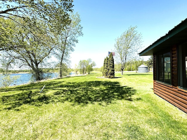 35918 410th Ave SE, Queen Twp, MN 56542 - view of grassy yard with a water view