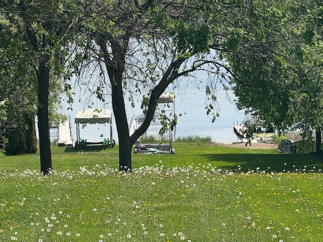 9386 Jennifer Ct, Chisago Lake Twp, MN 55013 - view of community with a yard and a water view