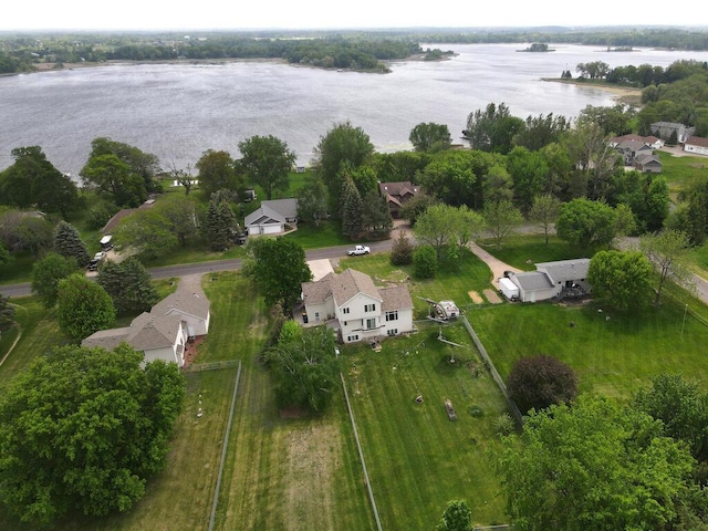 9386 Jennifer Ct, Chisago Lake Twp, MN 55013 - aerial overview of property's location with a nearby body of water