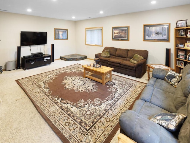 9386 Jennifer Ct, Chisago Lake Twp, MN 55013 - living area with carpet floors and recessed lighting