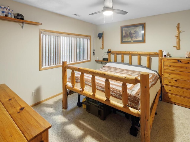 9386 Jennifer Ct, Chisago Lake Twp, MN 55013 - carpeted bedroom featuring baseboards and ceiling fan