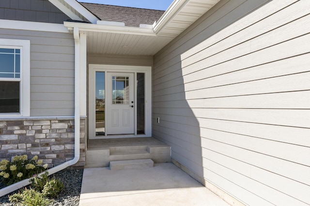 20105 Glenbrook Path, Lakeville, MN 55044 - property entrance with a shingled roof