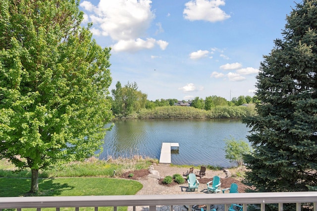12187 Dunkirk St NE, Blaine, MN 55449 - water view featuring a boat dock