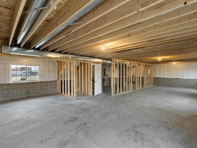 6718 Granby St, North Branch, MN 55056 - below grade area featuring concrete block wall