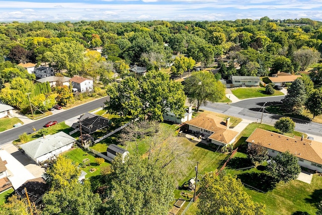 1409 Smith Ave S, West Saint Paul, MN 55118 - aerial perspective of suburban area with a heavily wooded area