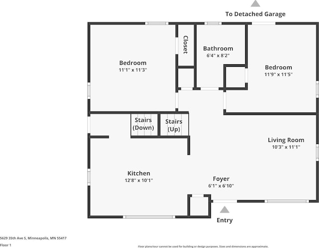 5629 35th Ave S, Minneapolis, MN 55417 - home floor plan