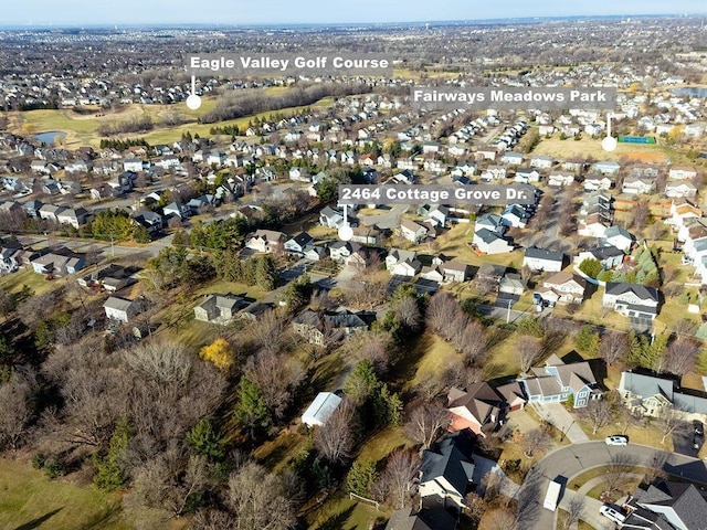 2464 Cottage Grove Dr, Woodbury, MN 55129 - aerial view of property's location with nearby suburban area