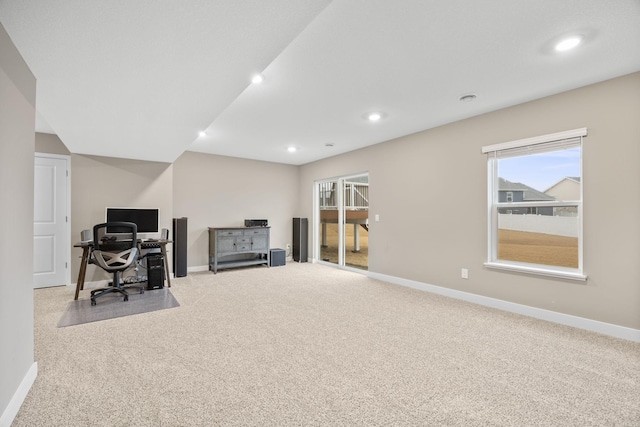 12262 71st St NE, Otsego, MN 55330 - office featuring baseboards, carpet flooring, and recessed lighting