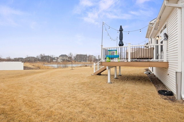 12262 71st St NE, Otsego, MN 55330 - view of green lawn featuring a deck with water view