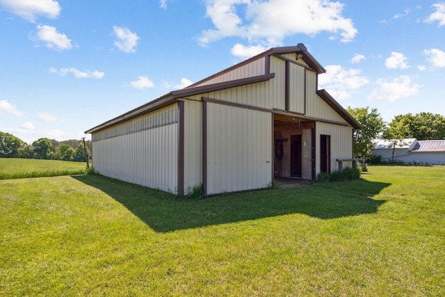 6420 Rolling Hills Rd, Corcoran, MN 55340 - view of pole building featuring a lawn