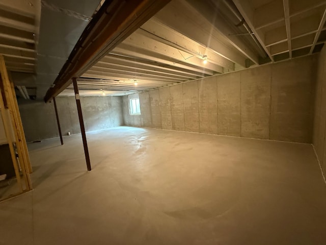 view of basement