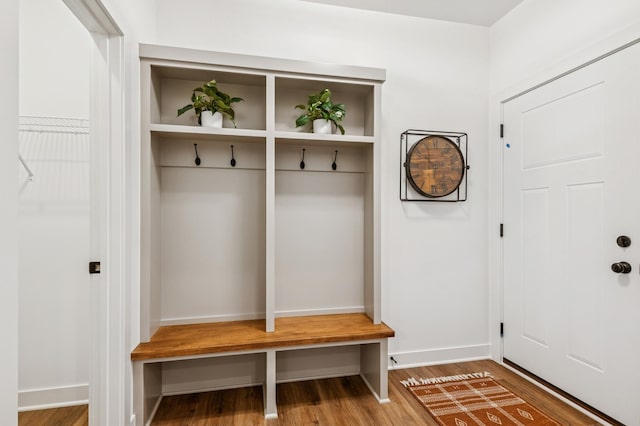 14633 Packard St NE, Ham Lake, MN 55304 - mudroom featuring wood finished floors and baseboards