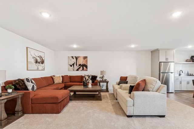 14633 Packard St NE, Ham Lake, MN 55304 - living area with recessed lighting and light carpet