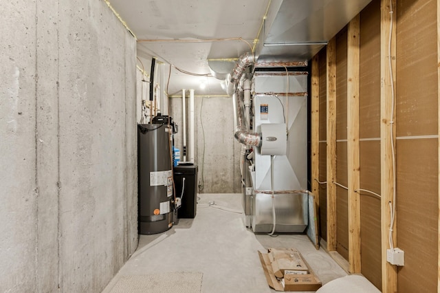 14633 Packard St NE, Ham Lake, MN 55304 - unfinished below grade area featuring water heater and heating unit