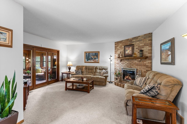 9755 Egret Blvd NW, Coon Rapids, MN 55433 - carpeted living area featuring a fireplace