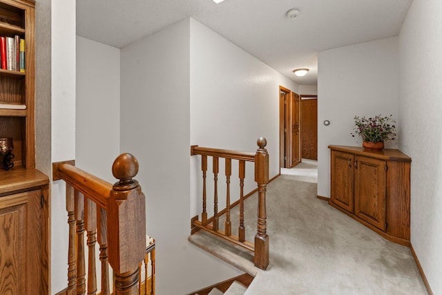 9755 Egret Blvd NW, Coon Rapids, MN 55433 - corridor featuring an upstairs landing and light colored carpet