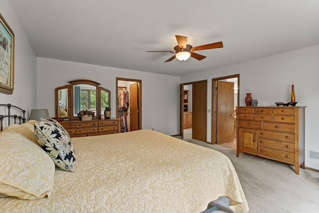 9755 Egret Blvd NW, Coon Rapids, MN 55433 - bedroom featuring light colored carpet, a spacious closet, ceiling fan, a closet, and a textured ceiling