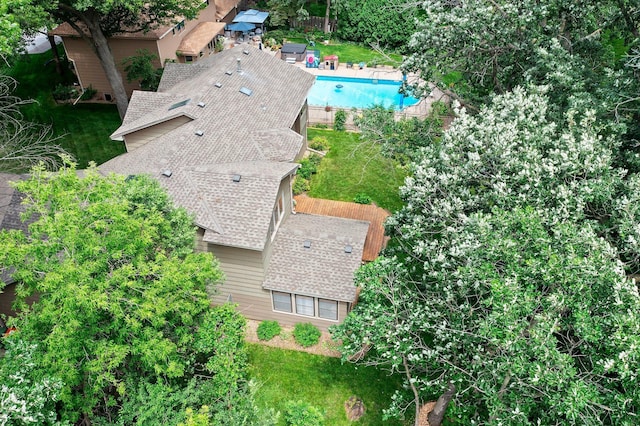 9755 Egret Blvd NW, Coon Rapids, MN 55433 - view from above of property featuring a pool