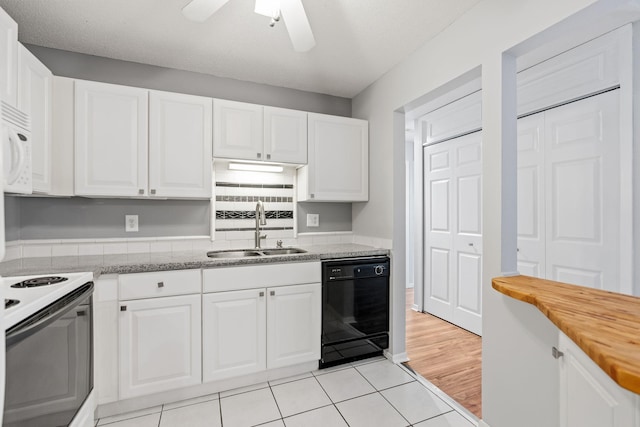 3425 Golfview Dr Unit 308, Eagan, MN 55123 - kitchen with white appliances, a sink, a ceiling fan, and white cabinets