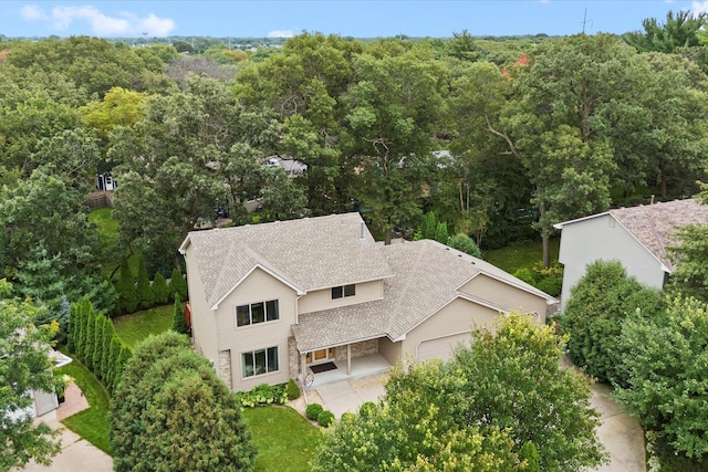 12351 Holly St NW, Coon Rapids, MN 55448 - view from above of property featuring a heavily wooded area