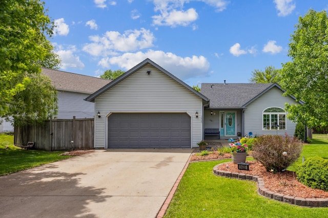 1435 104th Ln NW, Coon Rapids, MN 55433 - single story home with an attached garage, driveway, and a shingled roof