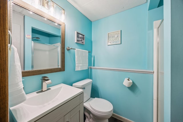 1435 104th Ln NW, Coon Rapids, MN 55433 - full bathroom featuring vanity, toilet, and an enclosed shower