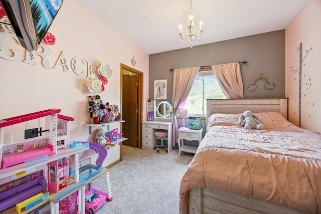 1435 104th Ln NW, Coon Rapids, MN 55433 - bedroom featuring a chandelier and carpet
