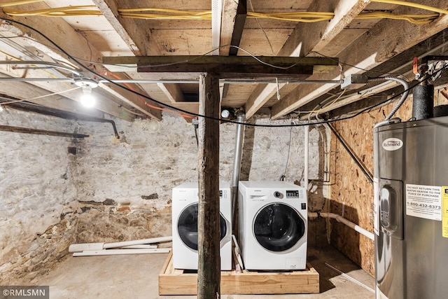 485 Belvidere St E, Saint Paul, MN 55107 - unfinished basement with electric water heater and separate washer and dryer
