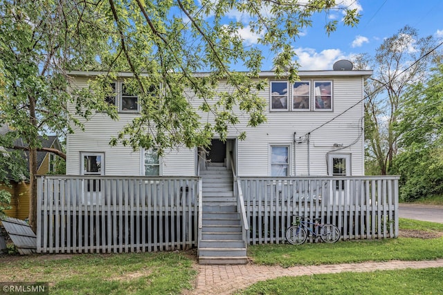 485 Belvidere St E, Saint Paul, MN 55107 - view of property featuring a deck and stairs