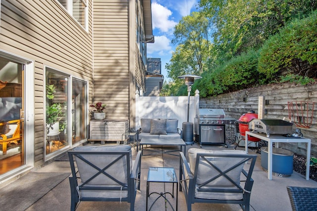 10014 Cove Dr, Hopkins, MN 55305 - view of patio / terrace featuring an outdoor hangout area and grilling area