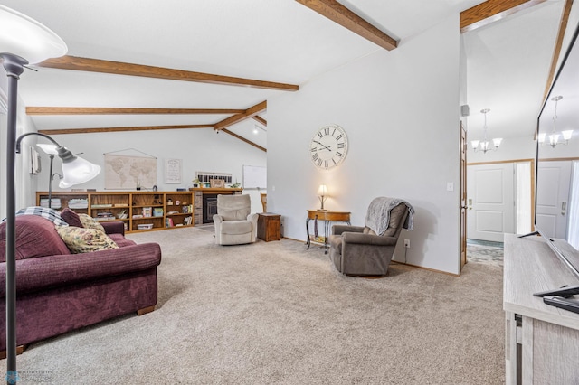 2514 Willow Rd N, Fargo, ND 58102 - living room featuring carpet and a chandelier