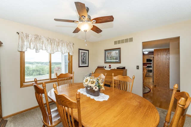 4822 3rd St NW, Rochester, MN 55901 - carpeted dining room featuring ceiling fan