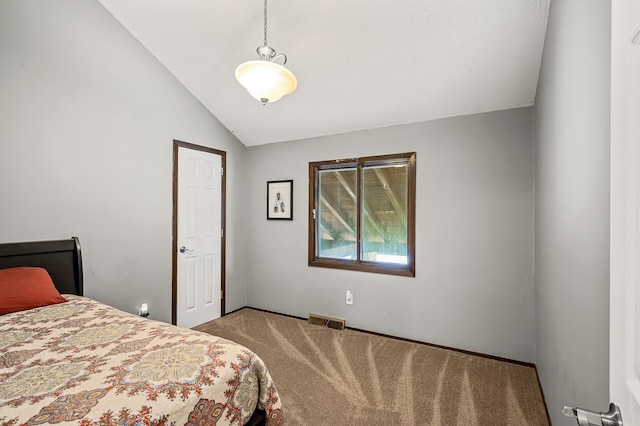 1653 Briardale Rd NE, Fridley, MN 55432 - carpeted bedroom featuring vaulted ceiling