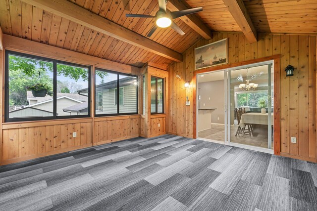 824 96th Ln NE, Blaine, MN 55434 - unfurnished sunroom featuring a chandelier and healthy amount of natural light