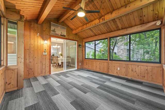 824 96th Ln NE, Blaine, MN 55434 - unfurnished sunroom featuring a chandelier