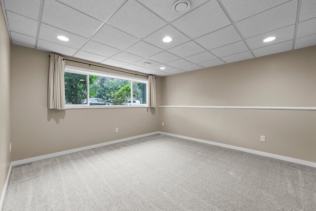 824 96th Ln NE, Blaine, MN 55434 - unfurnished room with carpet flooring, recessed lighting, and a drop ceiling