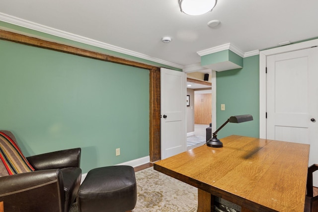 3313 Yosemite Ave S, Saint Louis Park, MN 55416 - home office featuring ornamental molding and baseboards