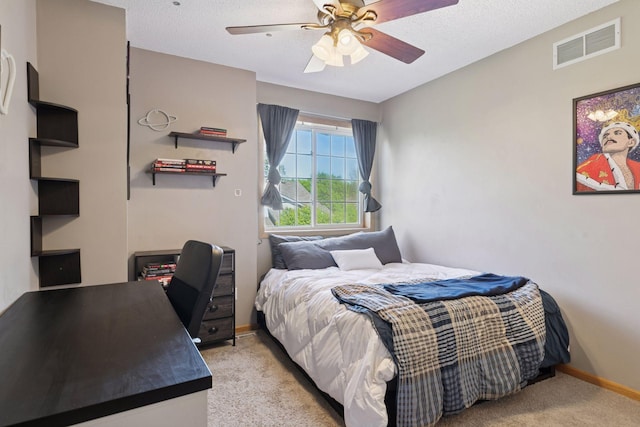 12977 Echo Ln, Apple Valley, MN 55124 - bedroom featuring carpet, ceiling fan, an office area, and baseboards